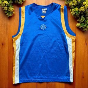 Reebok Athletic Vintage Basketball Tank Top Blue Orange Men's Size Large